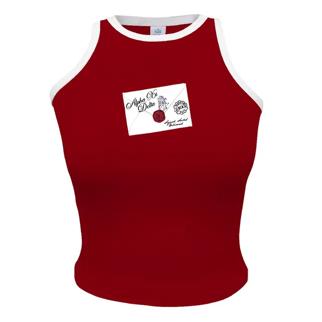 Alpha Xi Delta Elegant Envelope Floral Rush Tank 2