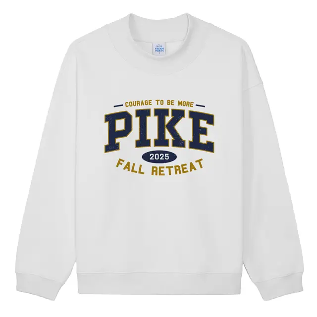 Pi Kappa Alpha Distressed Bold Text Fall Retreat Crewneck 2