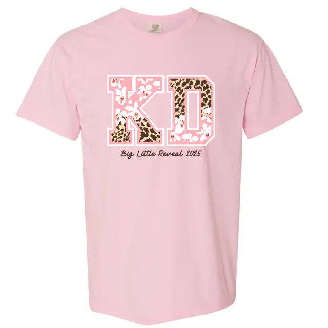 Kappa Delta Floral Leopard Big Little Reveal Shirt 2