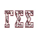 Gamma Sigma Sigma Floral Pattern Text PR Crewneck