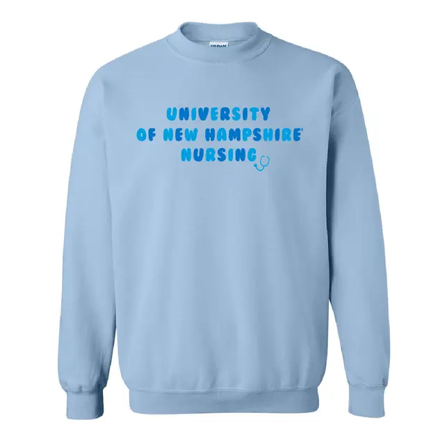University of New Hampshire Nursing Blue Font PR Sweater 2