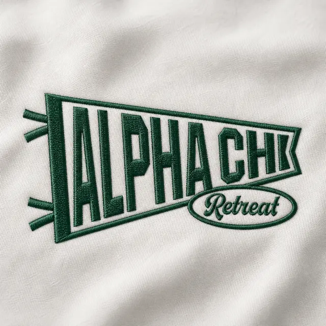 Alpha Chi Omega Pennant Style Retreat Shirt