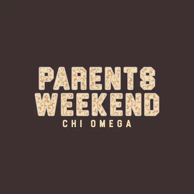 Chi Omega Paisley Text Parents Weekend Crewneck