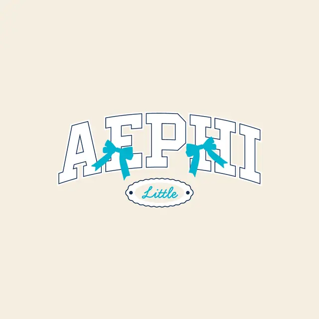 Alpha Epsilon Phi Bow and Oval Text Big Little Reveal Hoodie