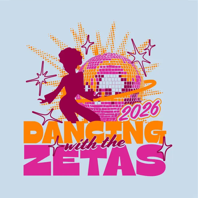Zeta Tau Alpha Disco Ball Dancing Date Party Shirt