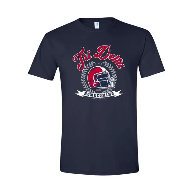 Delta Delta Delta Football Helmet Illustration PR Shirt 2
