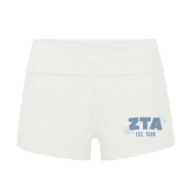Zeta Tau Alpha Coastal Shell Illustration PR Shorts 2