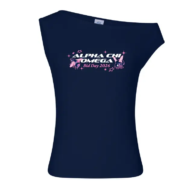 Alpha Chi Omega Floral Bee Illustration Bid Day Tank 2