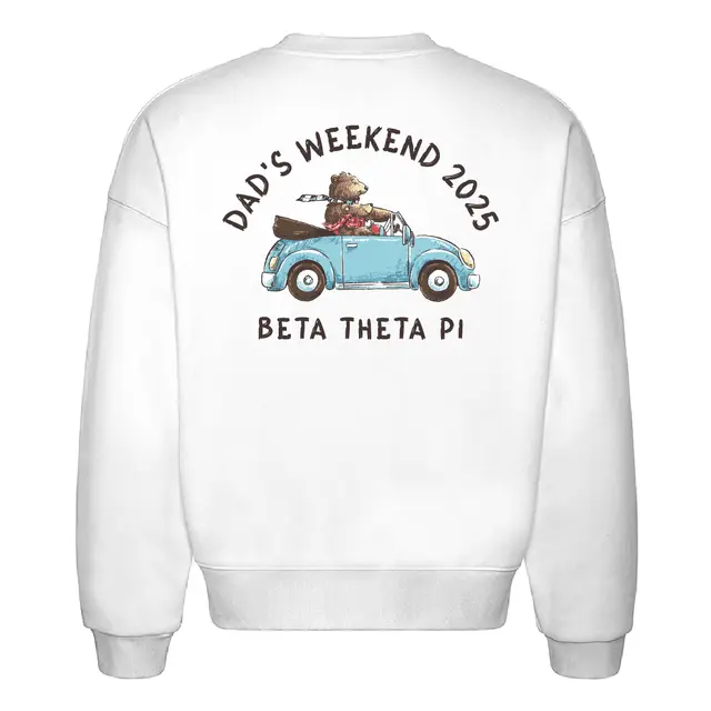 Beta Theta Pi Bear in Car Dad's Weekend Sweater 2