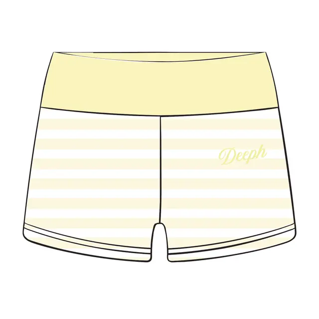 Delta Phi Epsilon Striped Flowing Script PR Shorts 2