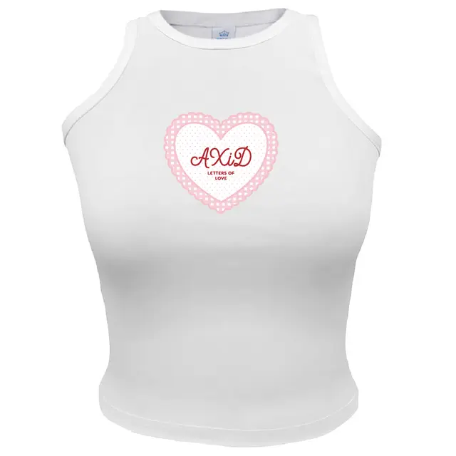 Alpha Xi Delta Heart Pattern Letters of Love Philanthropy Tank 2
