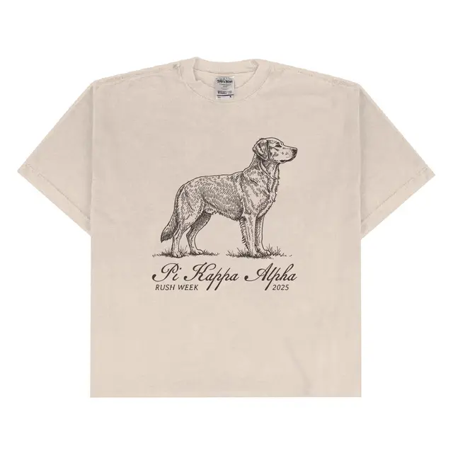 Pi Kappa Alpha Dog Illustration Rush Week Shirt 2