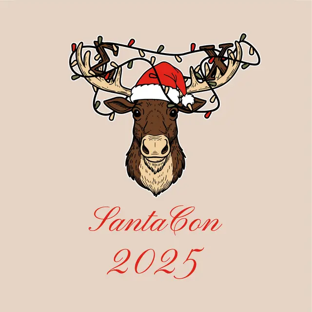 Sigma Chi SantaCon Moose with Lights Holidays Hoodie