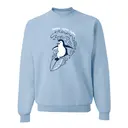 Gamma Sigma Sigma Surfing Penguin Design PR Crewneck 2