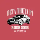 Beta Theta Pi Car Illustration Rush Hoodie