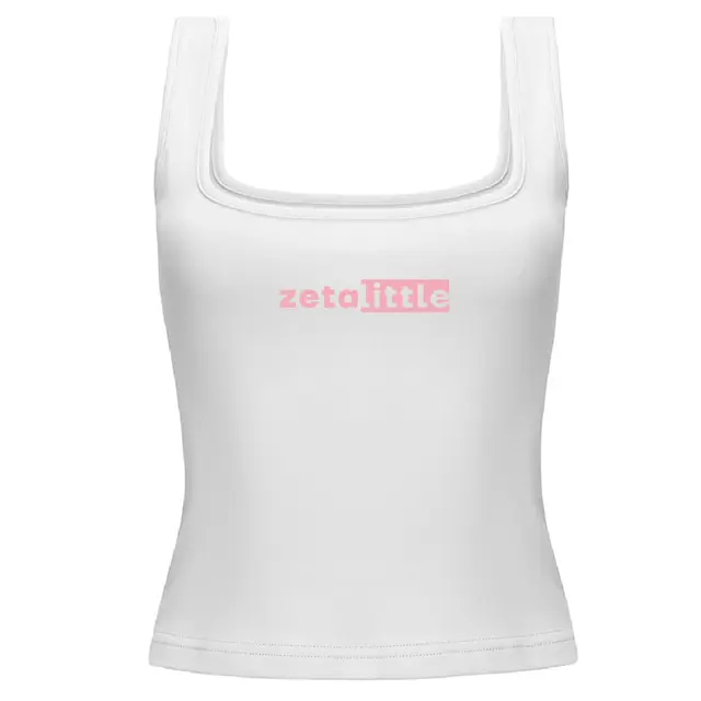Zeta Tau Alpha Pink Block Text Big Little Reveal Tank 2