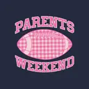 Delta Phi Epsilon Pink Gingham Football Parents Weekend Hoodie