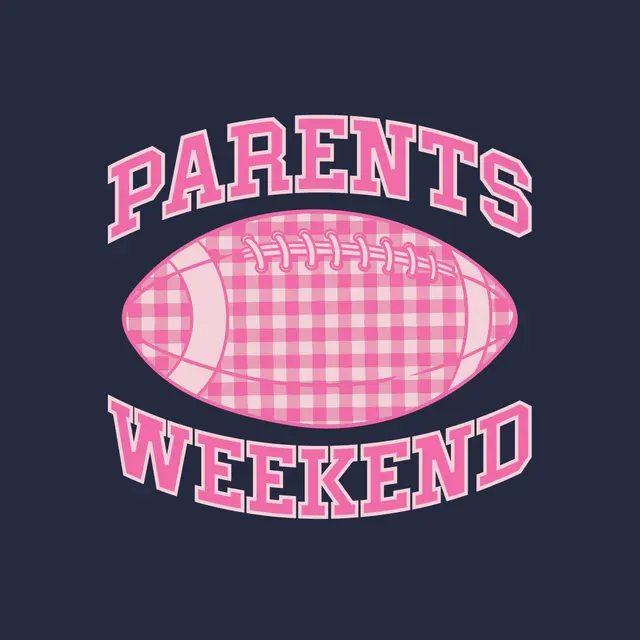Delta Phi Epsilon Pink Gingham Football Parents Weekend Hoodie