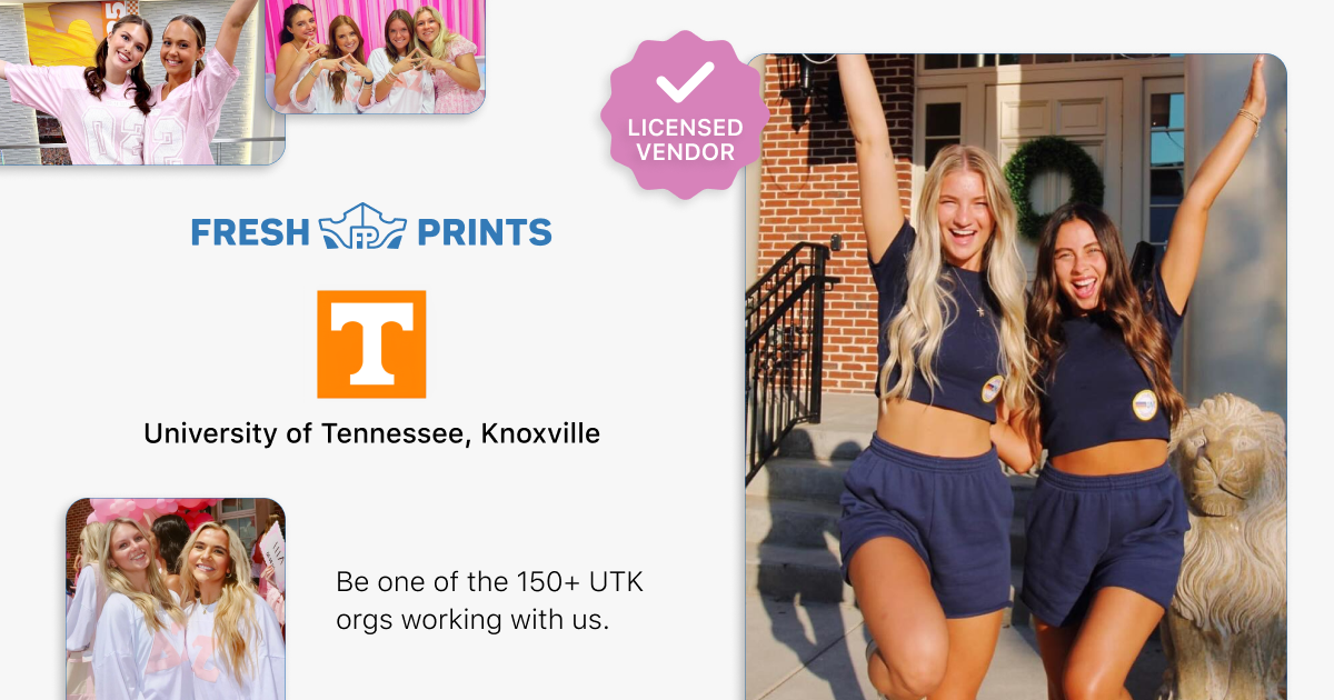 Licensed University of Tennessee, Knoxville Merch | Fresh Prints
