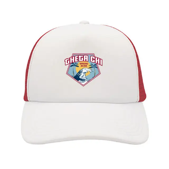 Theta Chi Ocean Wave Palm Trees Spring Rush Hat 2