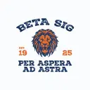 Beta Sigma Psi Lion Head with Bold Text PR Shirt
