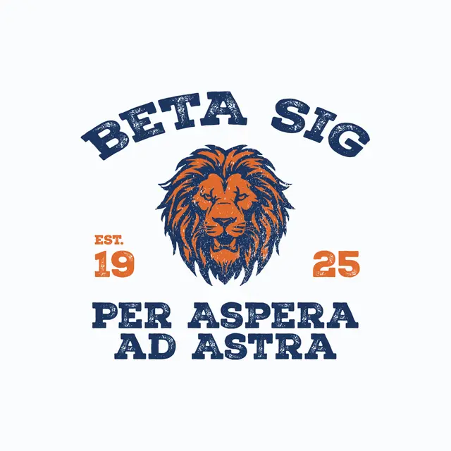 Beta Sigma Psi Lion Head with Bold Text PR Shirt