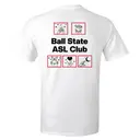 Ball State ASL Club Illustrated Hand Signs PR Shirt 2