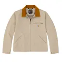 Carhartt Mens Rugged Flex® Duck Relaxed Fit Detroit Jacket Sand Dune Front