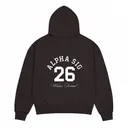 Alpha Sigma Phi Stacked Serif Text Formal Hoodie 2