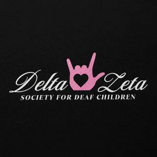 Delta Zeta Heart Hand Illustration Philanthropy Sweater