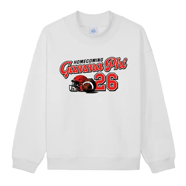 Gamma Phi Football Illustration Homecoming Hoodie 2