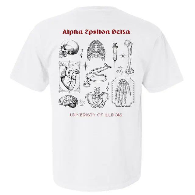 Alpha Epsilon Delta Anatomy Graphics PR Shirt 2
