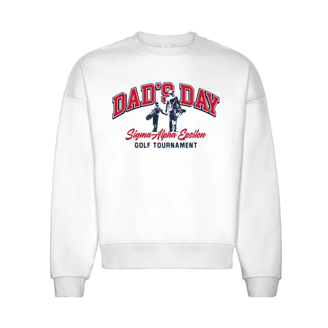 Sigma Alpha Epsilon Dad and Son Illustration Parents Weekend Crewneck 2