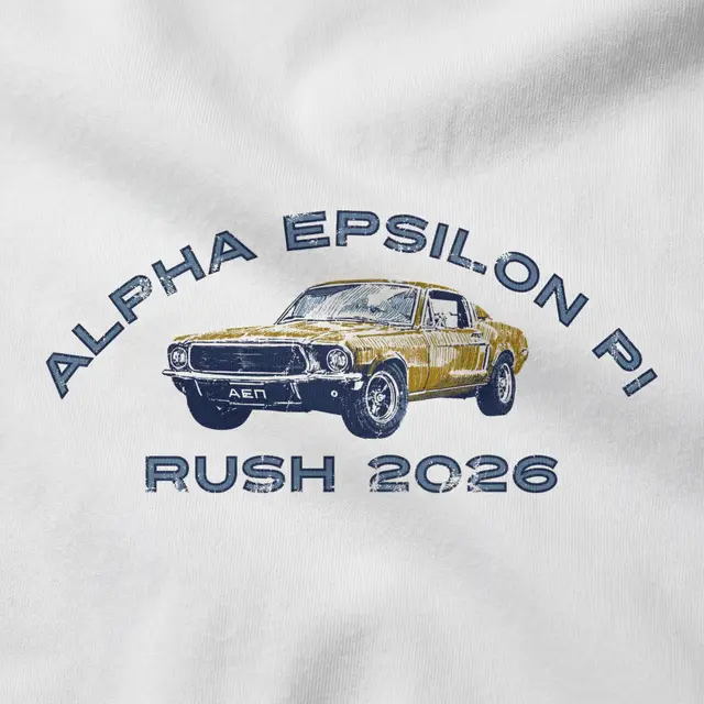 Alpha Epsilon Pi Classic Car Illustration Rush Crewneck
