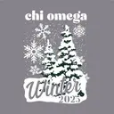 Chi Omega Snowy Trees Winter PR Shirt