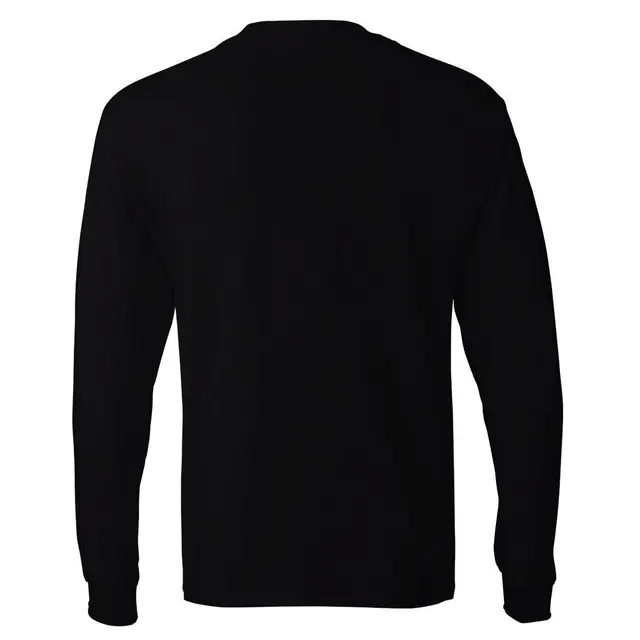 Customizable Hanes Authentic Long Sleeve T-Shirt 5586 Black Back