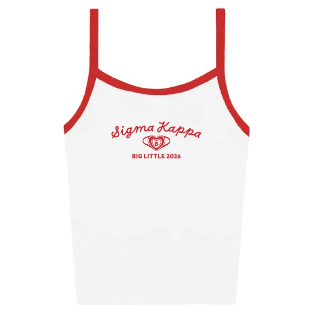 Sigma Kappa Heart Shaped Graphic Big Little Reveal Tank 2