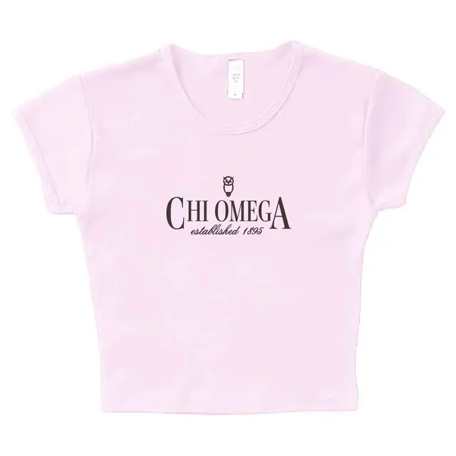 Chi Omega Owl Logo Text PR Shirt 2