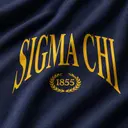 Sigma Chi Curved Script Text PR Crewneck