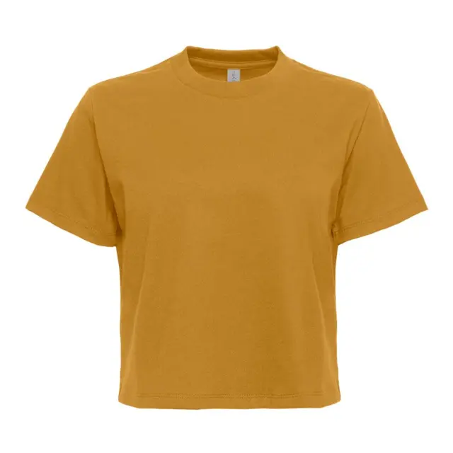 Women's Heavyweight Boxy T-Shirt Antique Gold Front