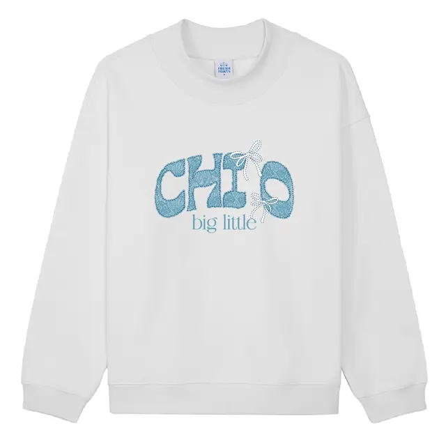 Chi Omega Paisley Pattern Big Little Crewneck 2