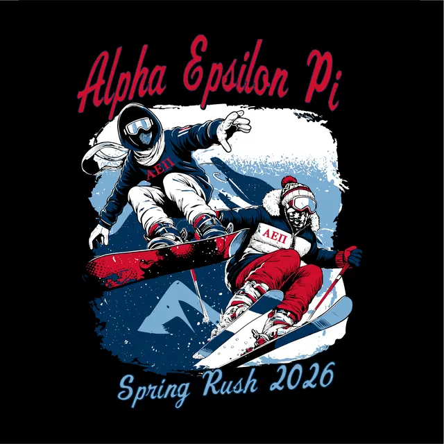 Alpha Epsilon Pi Skiing Adventure Rush Shirt