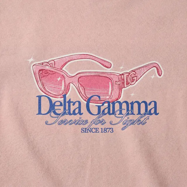 Delta Gamma Pink Sunglasses Philanthropy Sweater