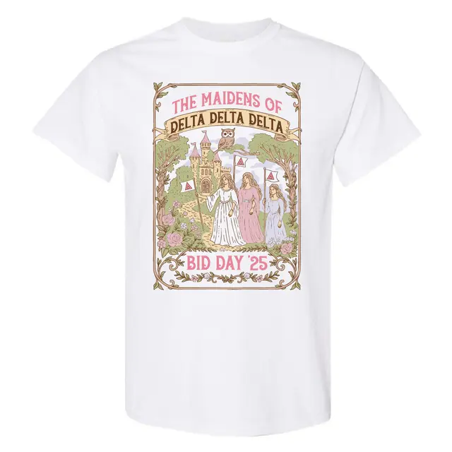 Delta Delta Delta Maiden Castle Scene Bid Day Shirt 2