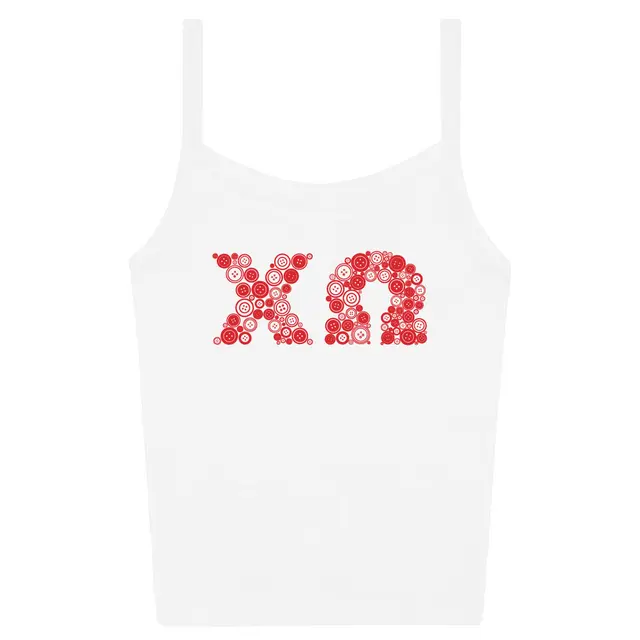 Chi Omega Button Pattern PR Tank 2