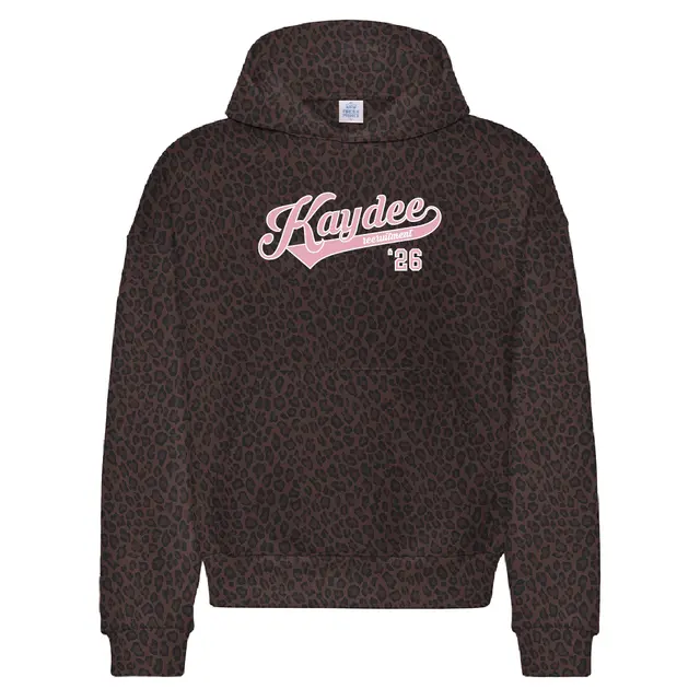 Kappa Delta Script Text with Leopard Print Recruitment Hoodie 2
