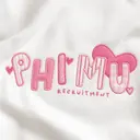 Phi Mu Playful Lettering Heart Graphic Rush Shirt