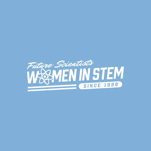 Women in STEM Bold Texts with Atom Graphic PR Shirt