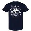 Dooley's Week Skull Map Illustration PR Shirt 2