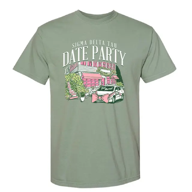 Sigma Delta Tau House Illustration Date Party Shirt 2